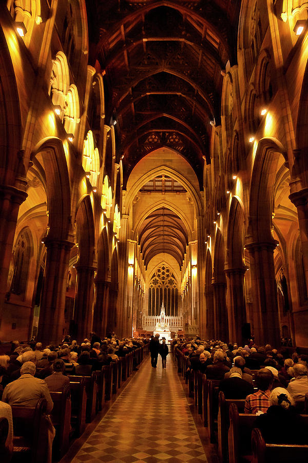 Architecture Photograph - Stunning Interior Of St Marys Cathedral by Miroslava Jurcik