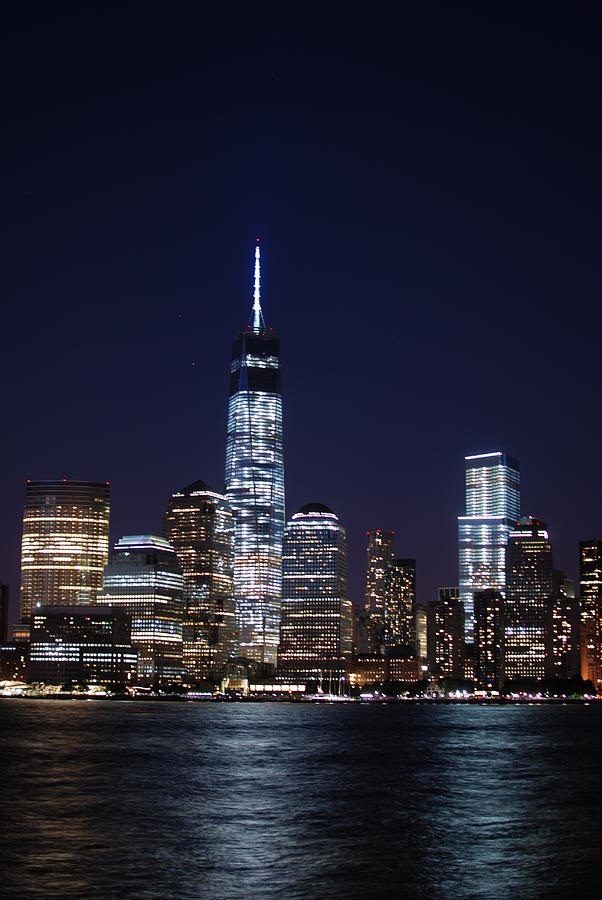 City Photograph - Stunning NYC Skyline at Night - Vertical by Matt Quest