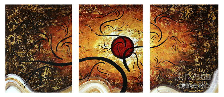 Stunning Original Landscape Painting Red Orb by Megan Duncanson Painting by Megan Aroon