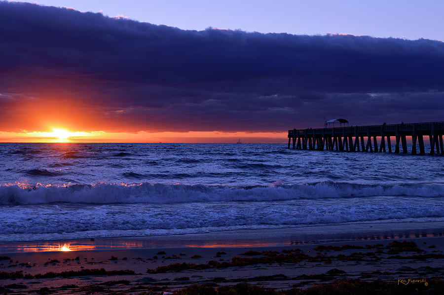 Stunning Sunrise At The Pier Photograph by Ken Figurski