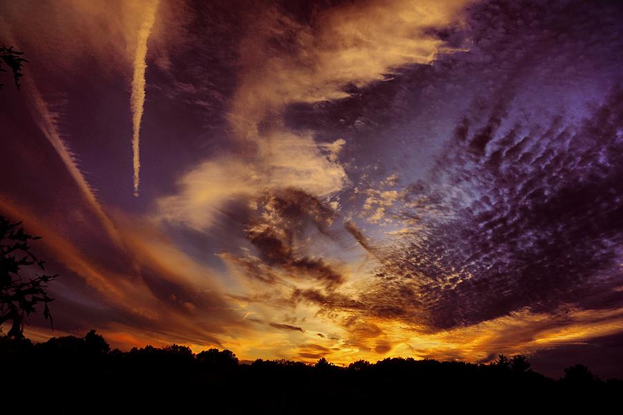 Stunning sunset Sky by Mother Nature Photograph by Lilia S
