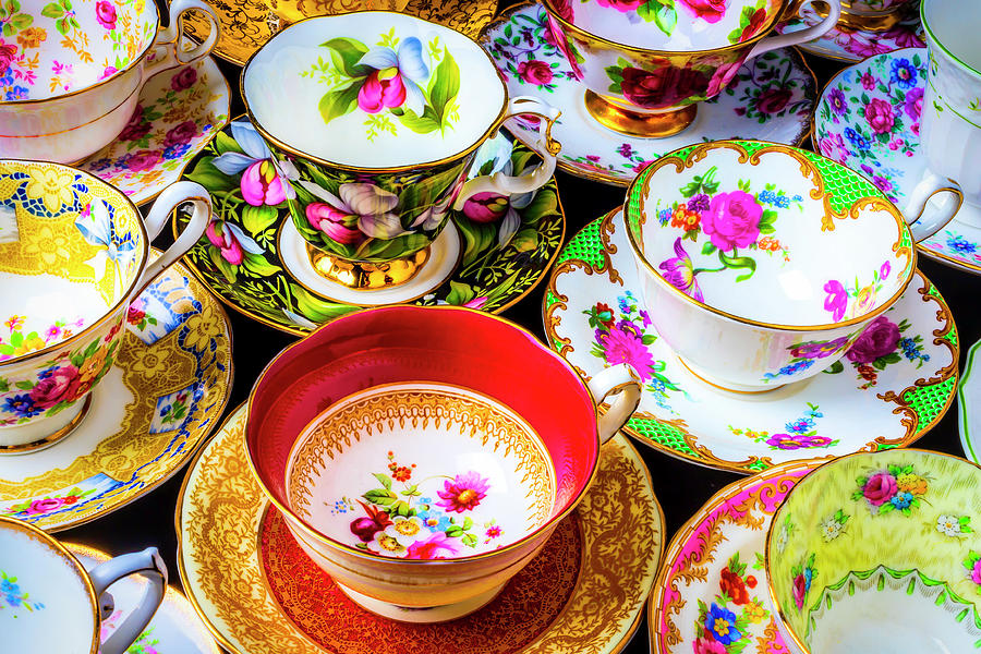 Stunning Tea Cups Photograph by Garry Gay