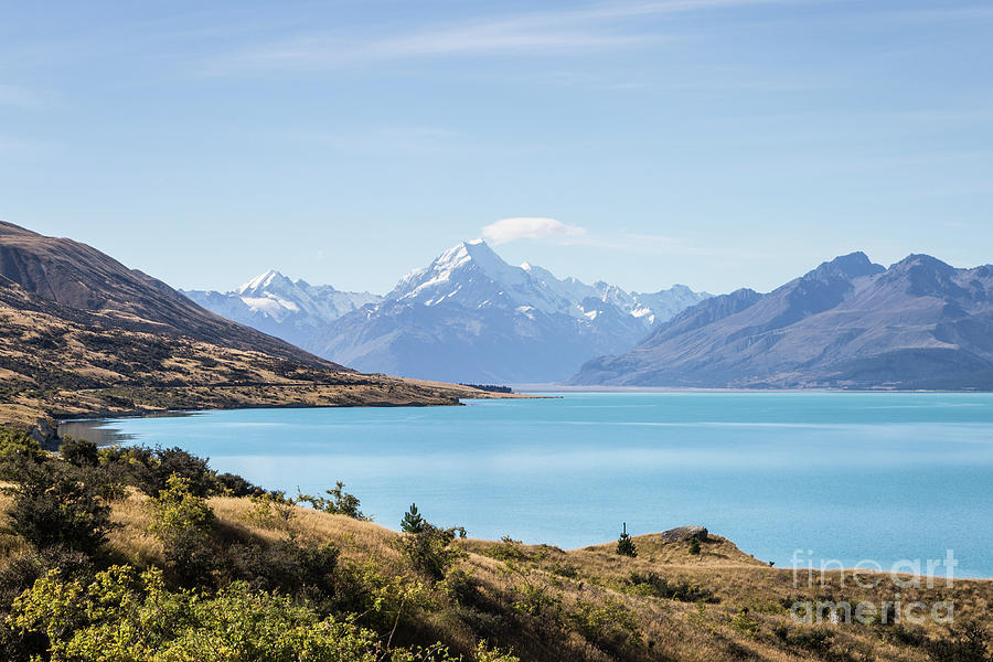 Stunning view of Lake Pukaki and Mt Cook  Photograph by Didier Marti