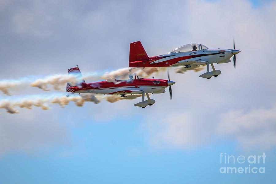 Stunt Plane Formation Photograph by Tom Claud