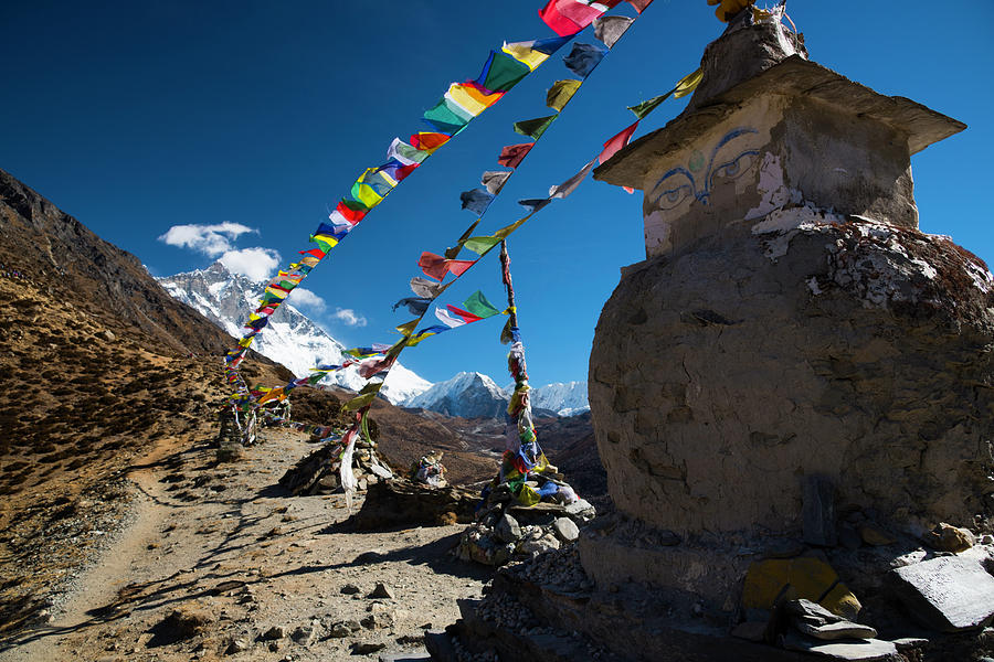 Stupa on Nagarzung Hill Photograph by Owen Weber