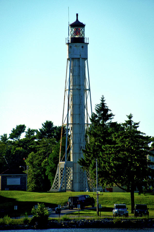 Sturgeon Bay Canal Light Tower Wisconsin Vertical 01 Photograph by Thomas Woolworth