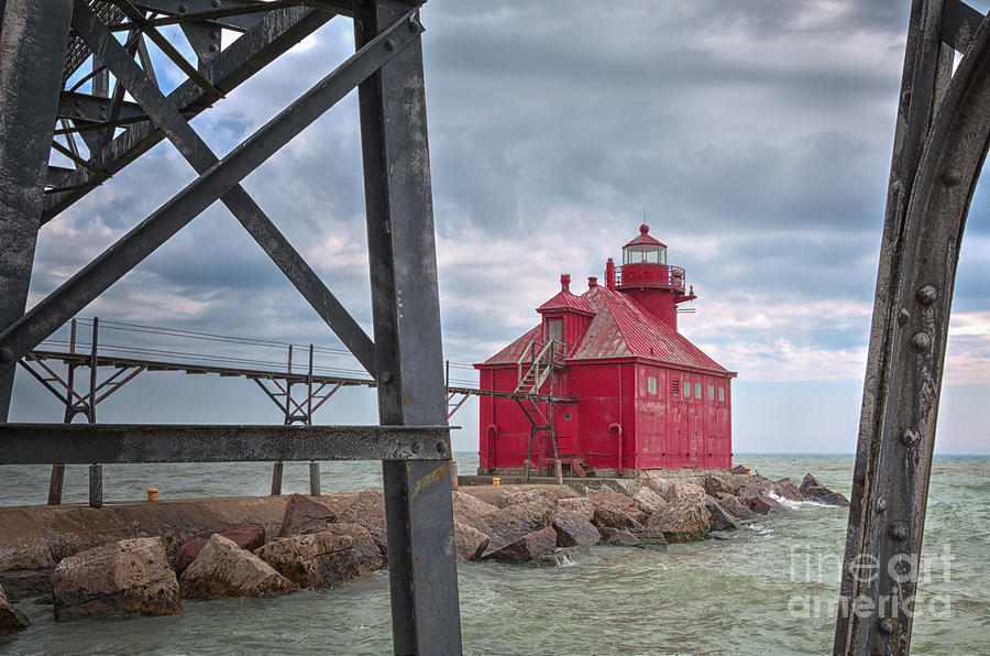 Sturgeon Bay Ship Canal North Pierhead Lighthouse 2 Photograph by Margie Hurwich