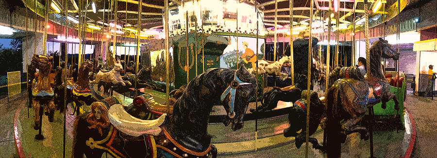 Denver Photograph - Stylized Merry-Go-Round Photo by Jeff Schomay