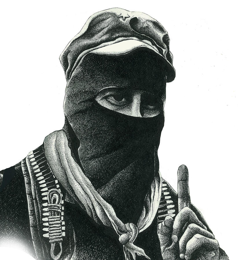 Subcomandante Marcos Drawing by Alma