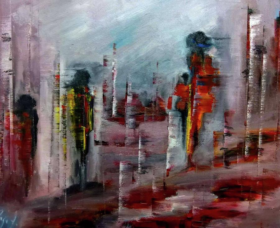Abstract Painting - Subconscious Reflections 04 They by Maka Kvartskhava