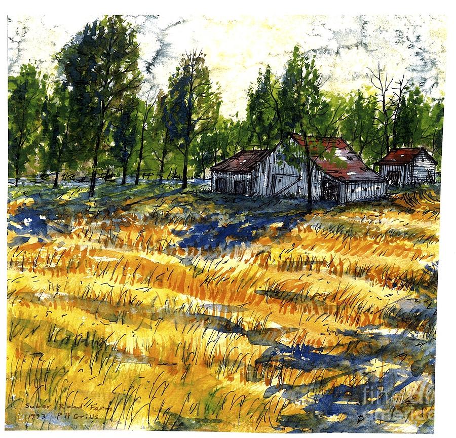 Suber Road Barns Painting by Patrick Grills