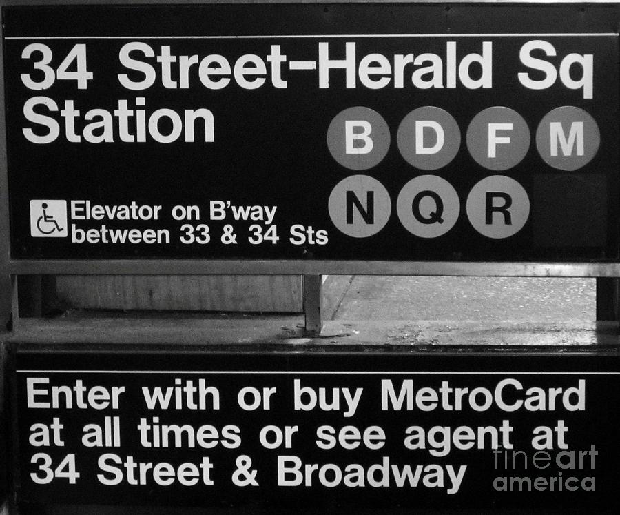 Subway 34 Street Photograph by Debbi Granruth