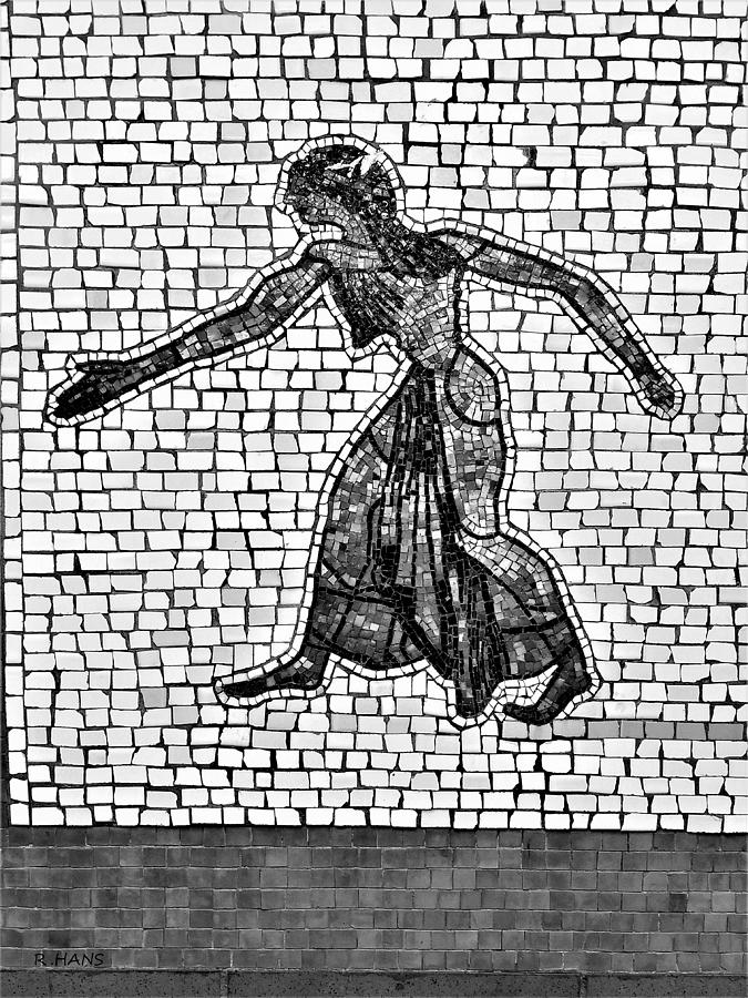 Subway Mosaic Egyptian Woman B W Photograph by Rob Hans