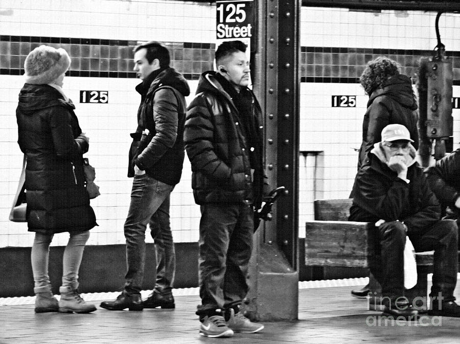 Train Photograph - Subway Platform at 125th Street by Sarah Loft