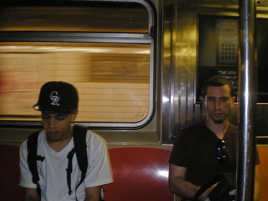 Subway ride NYC Photograph by David Coblitz