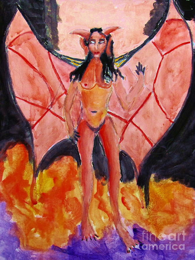 Succubus Painting by Stanley Morganstein
