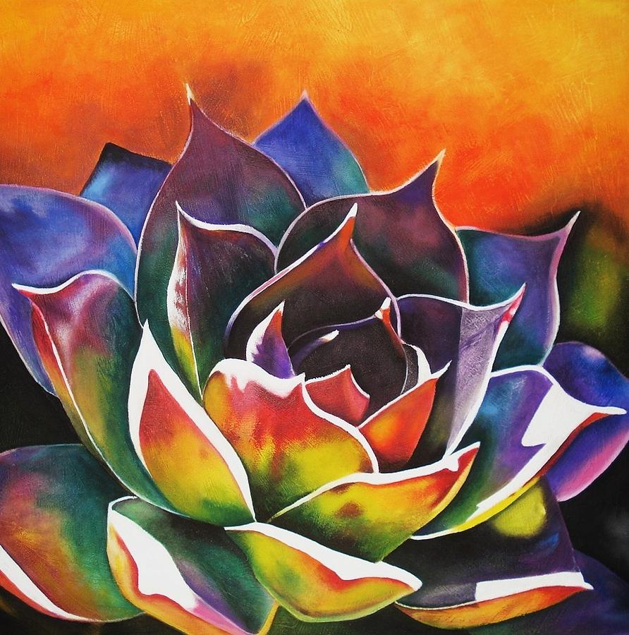 Nature Painting - Succulent  by Maribel Garzon