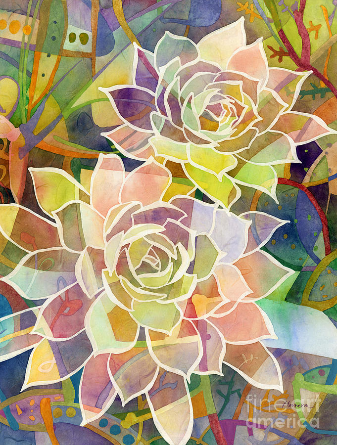 Succulent Painting - Succulent Mirage 2 by Hailey E Herrera