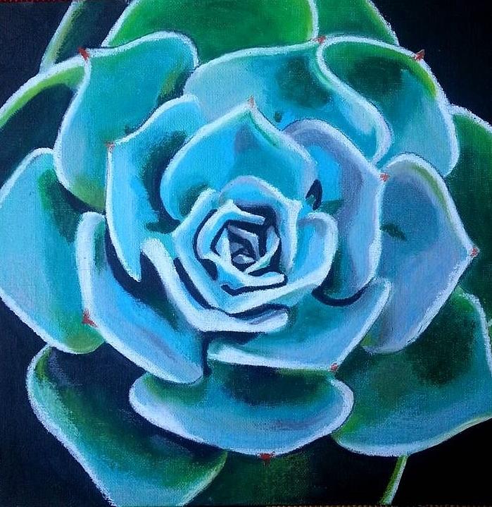 Succulent Painting by Poonam Singh Fine Art America