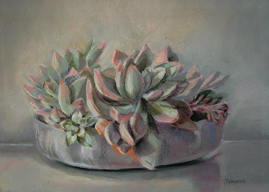 Succulent Painting by Synnove Pettersen
