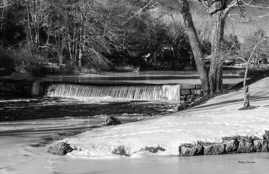 Winter Photograph - Sucker Brook at Griffin Dam by Betty Denise