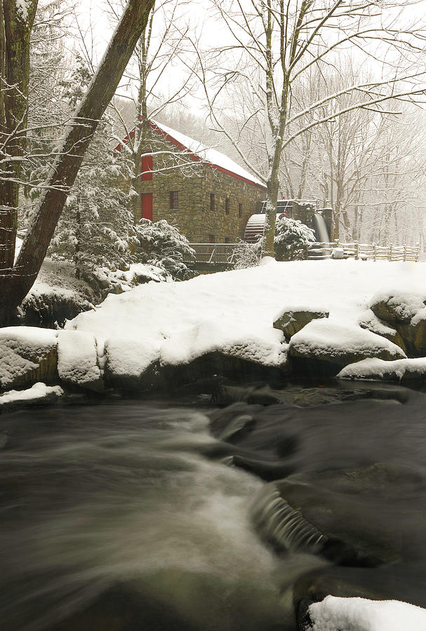 Sudbury Grist Mill Winter Photograph by Juergen Roth