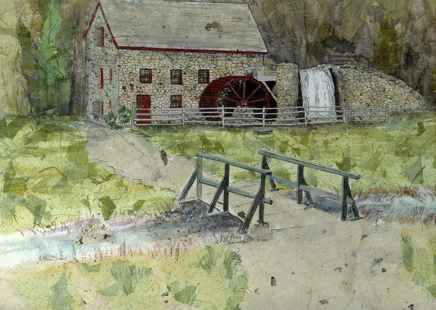 Sudbury Gristmill Painting by Lynn Babineau