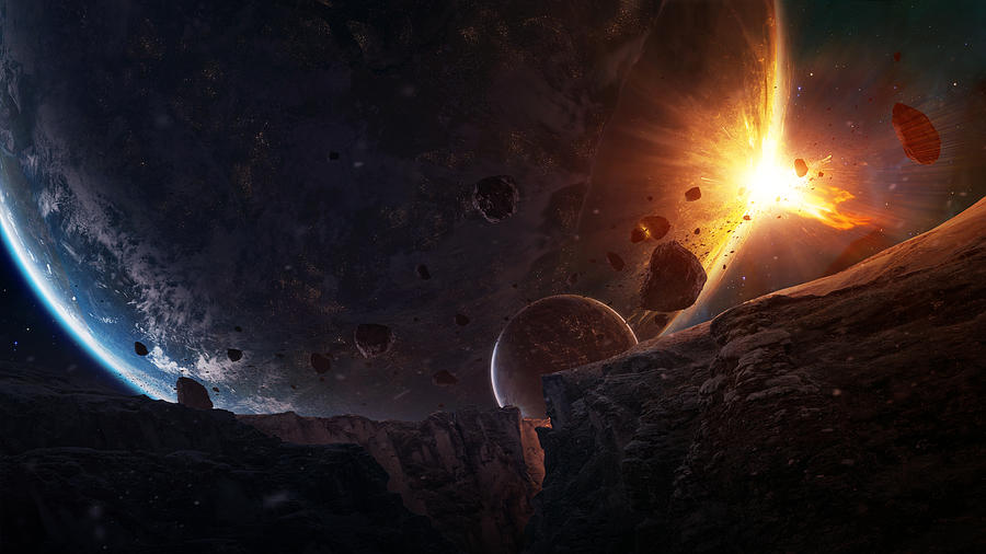Planet Digital Art - Sudden Encounter by Tobias Roetsch Planet Digital Art - Sudden Encounter by Tobias Roetsch