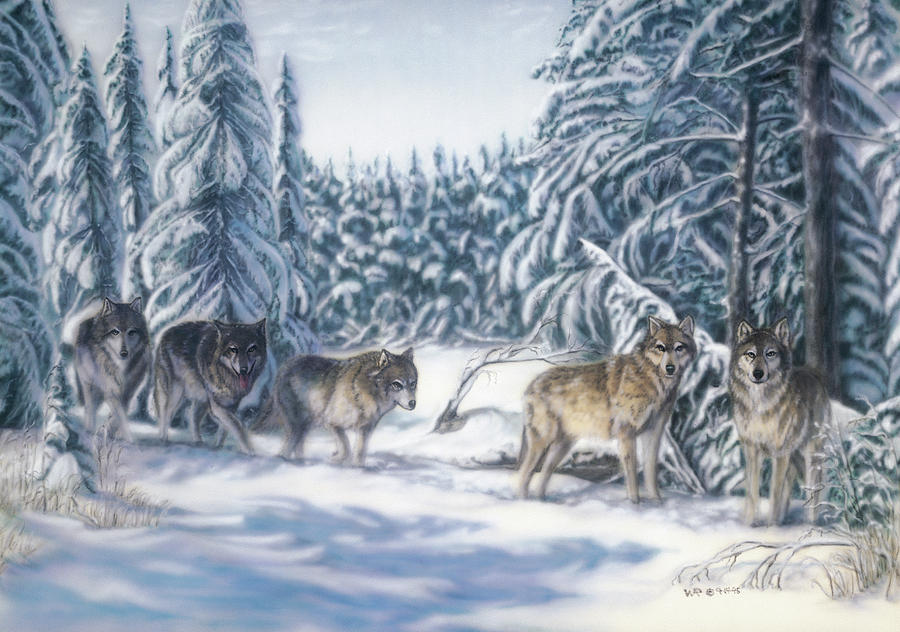 Sudden Encounter Painting by Wayne Pruse
