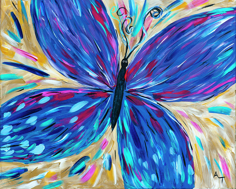 Suddenly Butterfly Painting by Andrea Thompson - Fine Art America