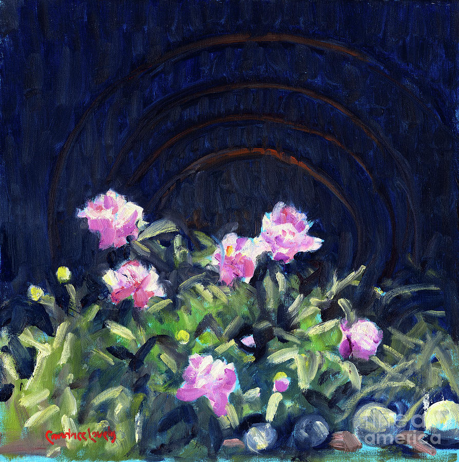 Sues Peonies  Painting by Candace Lovely