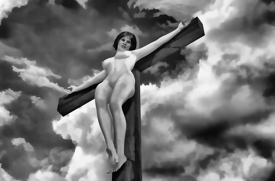 Jesus Christ Digital Art - Suffering in the sky by Ramon Martinez