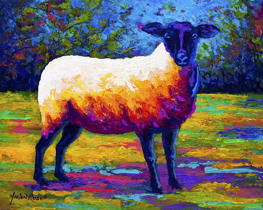 Suffolk Ewe 2 Painting by Marion Rose