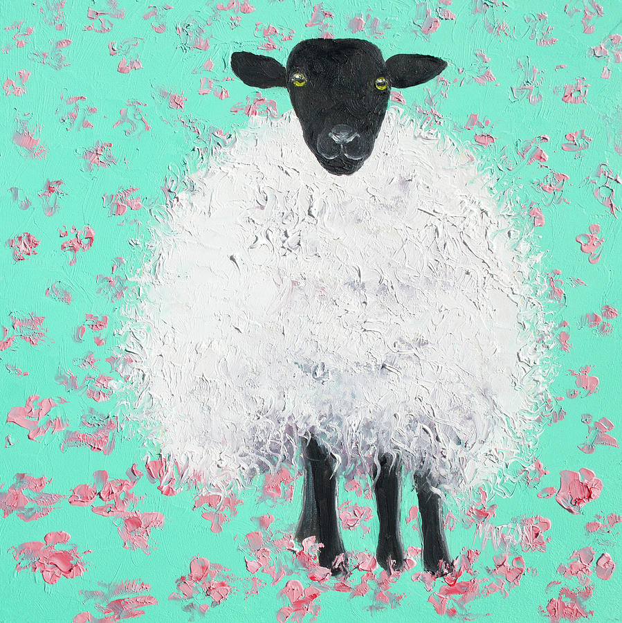 Suffolk Sheep  Painting by Jan Matson