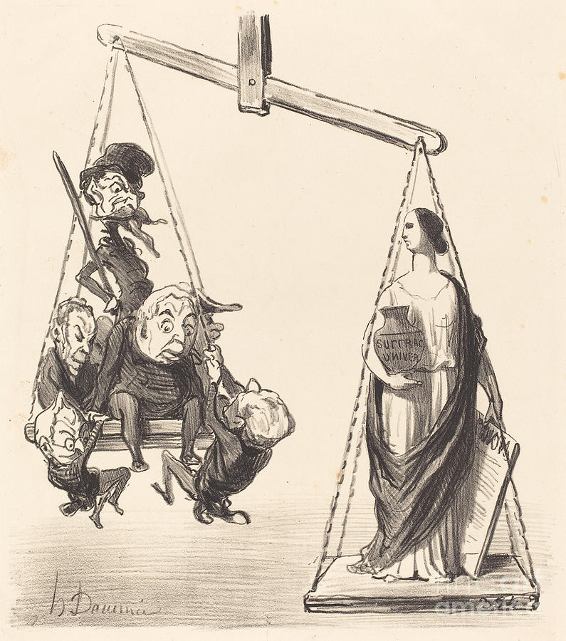 Suffrage Universel Drawing by Honor? Daumier Fine Art America