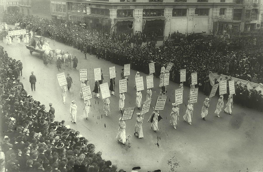 Suffragists Marching in New York City Photograph by Padre Art