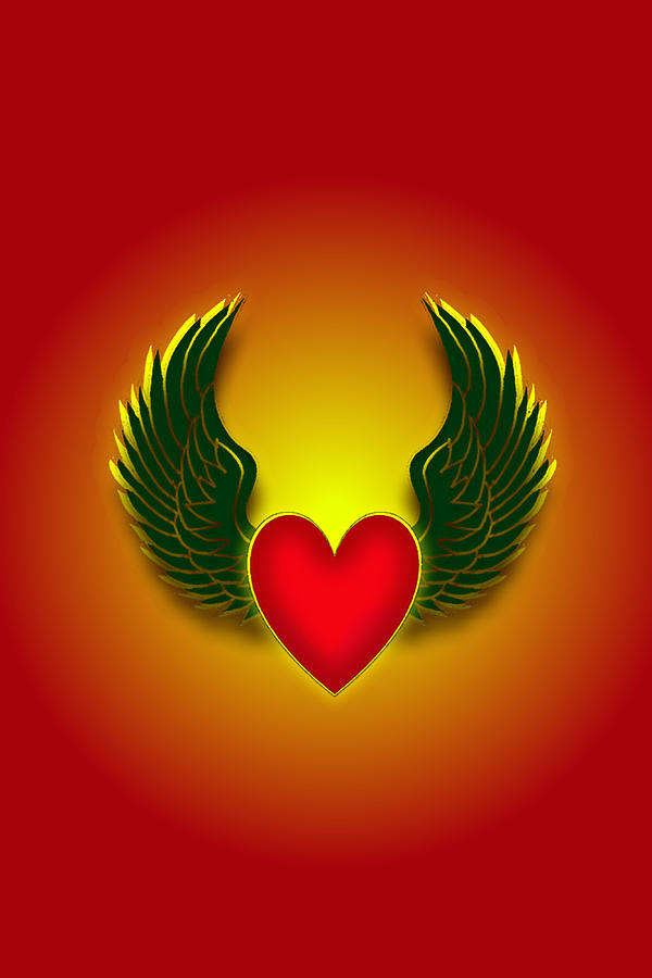 sufi symbol heart with wings
