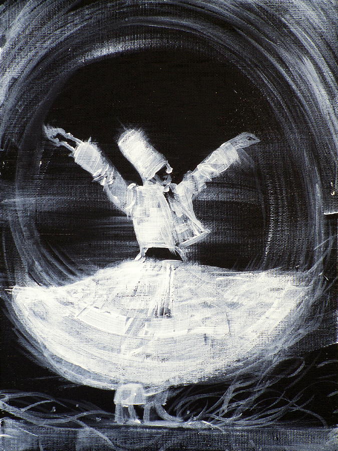 Sufi Whirling  - February 21,2013 Painting by Fabrizio Cassetta