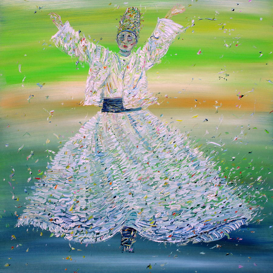 Sufi Whirling  - February 9,2015 Painting by Fabrizio Cassetta