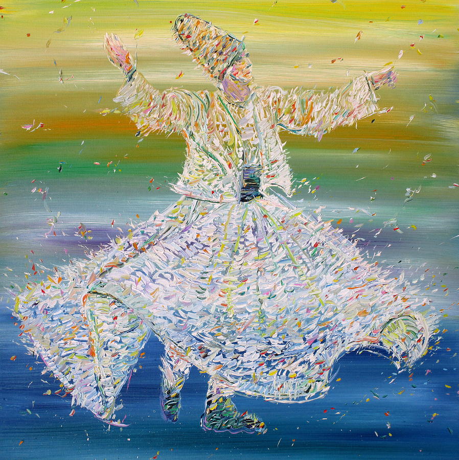Sufi Whirling  - January 27,2015 Painting by Fabrizio Cassetta