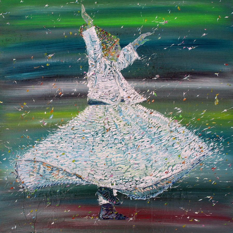 Sufi Whirling  - January 29,2015 Painting by Fabrizio Cassetta