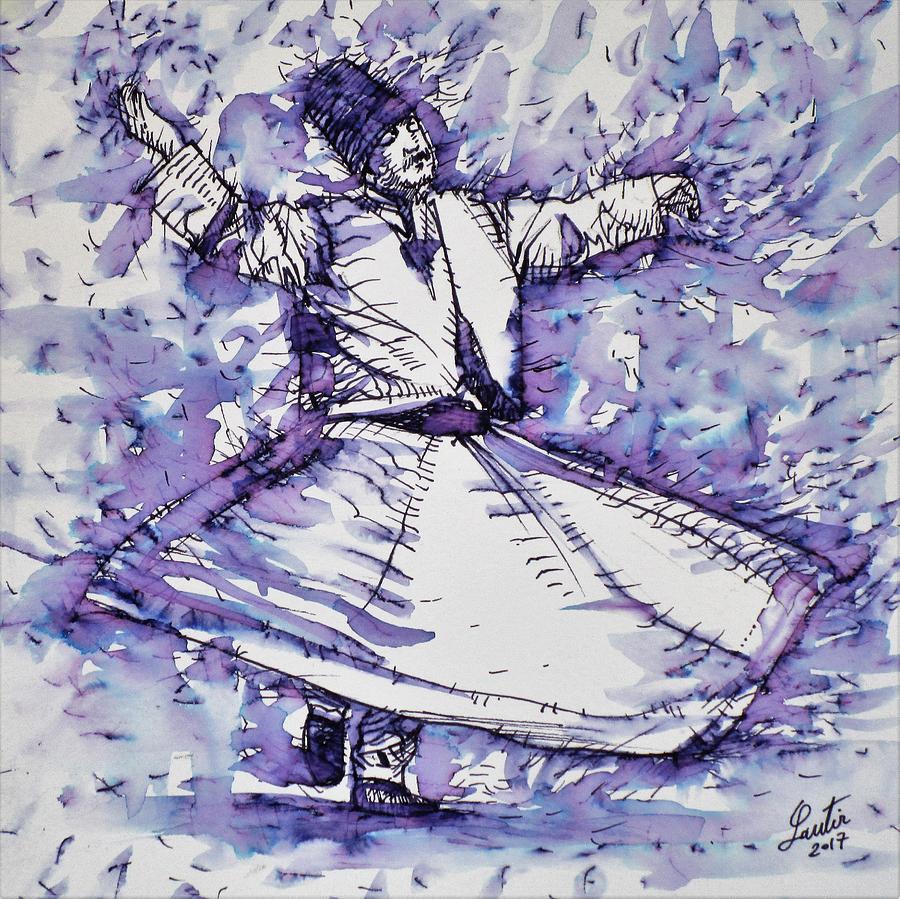 Sufi Whirling - November 27,2017 Painting by Fabrizio Cassetta