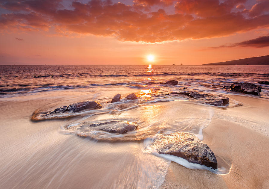 Sugar Beach Sunset Photograph by Drew Sulock