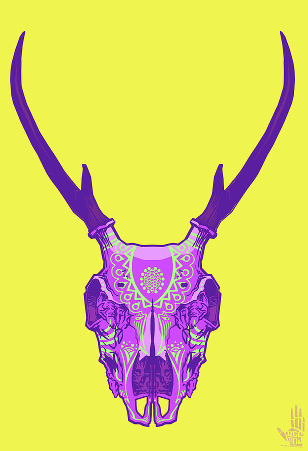 Skeleton Digital Art - Sugar deer by Nelson Dedos Garcia