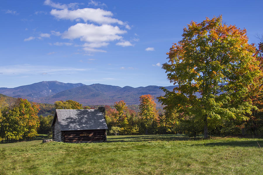 Sugar Hill Autumn Cabin Photograph by White Mountain Images