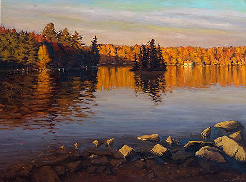 Morning Painting - Sugar Lake Evening by Dmitry Oivadis Morning Painting - Sugar Lake Evening by Dmitry Oivadis