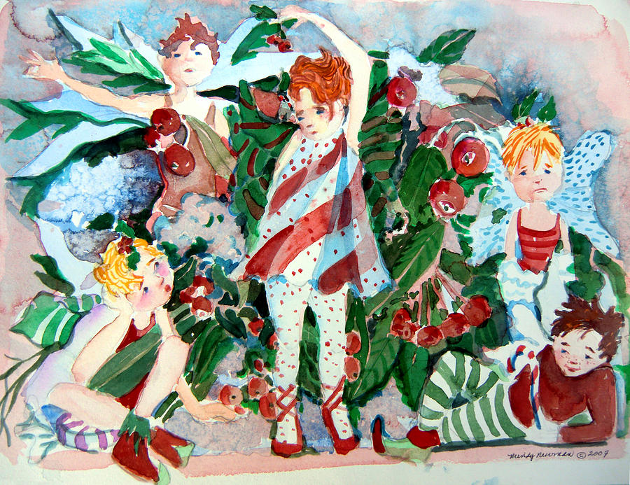 Sugar Plum Fairies Painting by Mindy Newman