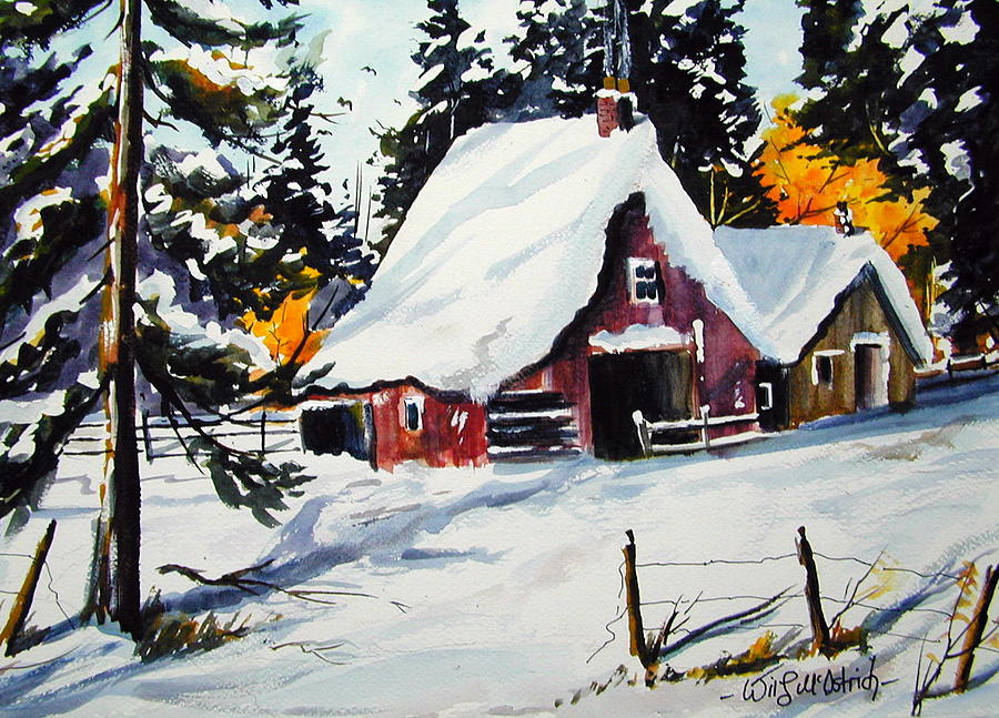 Sugar Shack At Grande Mere Painting by Wilfred McOstrich