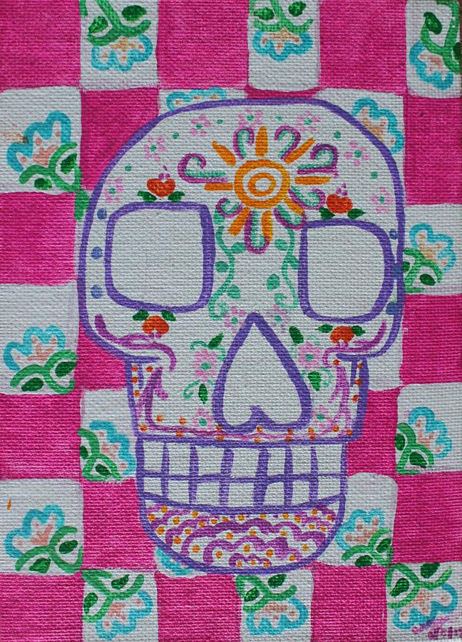 Sugar Skull Painting by Amy Gallagher