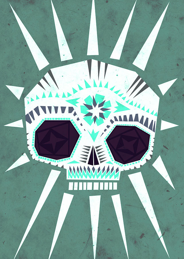 Halloween Digital Art - Sugar skull III by Yetiland